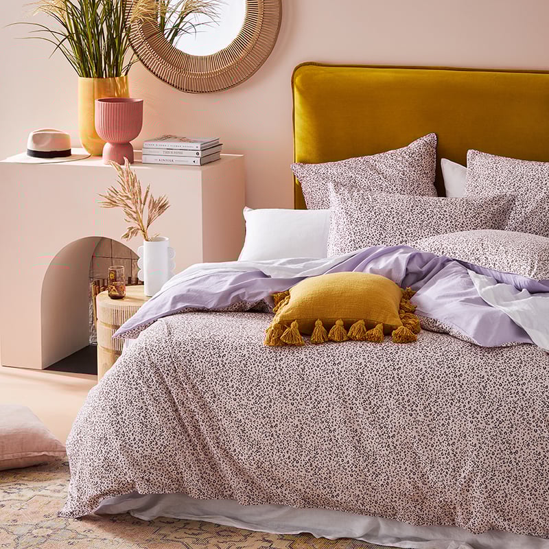 Stonewashed Printed Cotton Pink Cheetah Quilt Cover