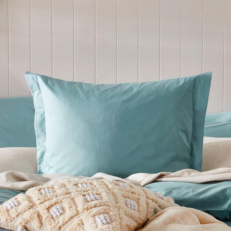600TC Bamboo Cotton Blue Grey Quilt Cover + Pillowcases