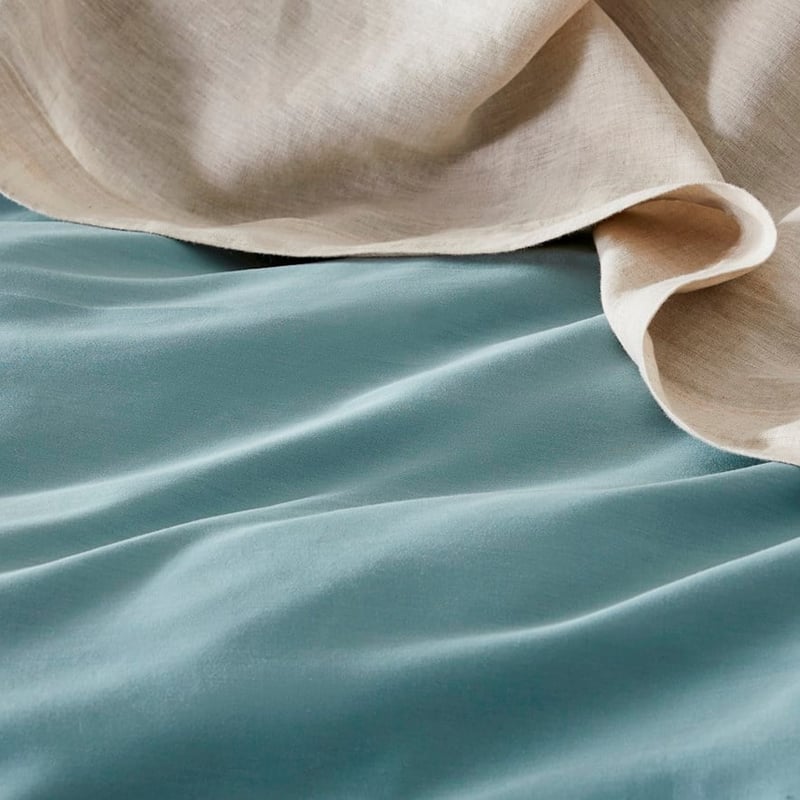 600TC Bamboo Cotton Blue Grey Quilt Cover + Pillowcases