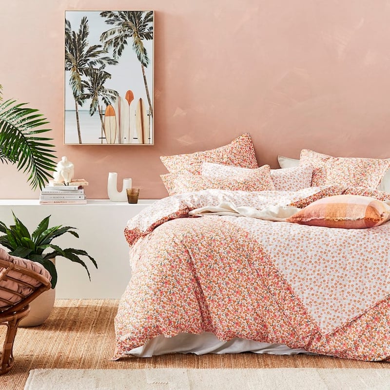 Stonewashed Cotton Printed Golden Daisy Quilt Cover 