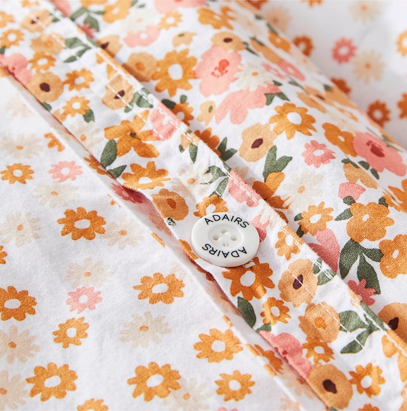Stonewashed Cotton Printed Golden Daisy Quilt Cover 