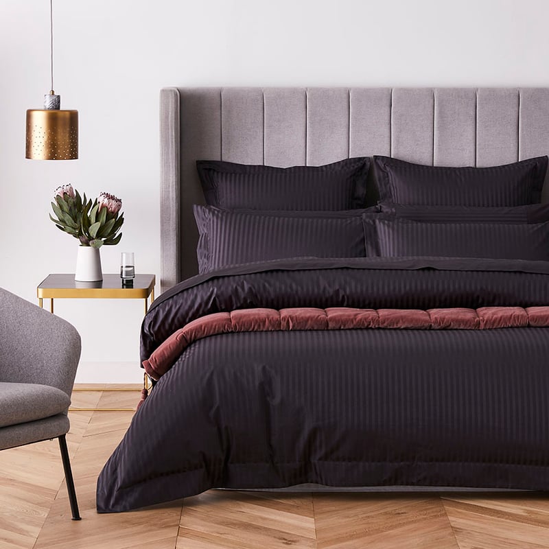 1200TC Stripe Duvet Cover Nite