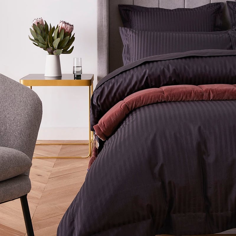 1200TC Stripe Duvet Cover Nite