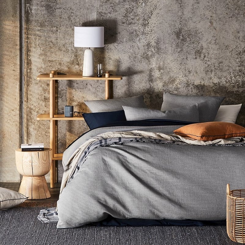 Mark Tuckey Quilted Grey Quilt Cover