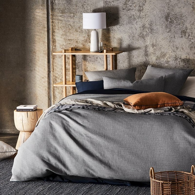 Mark Tuckey Quilted Grey Quilt Cover