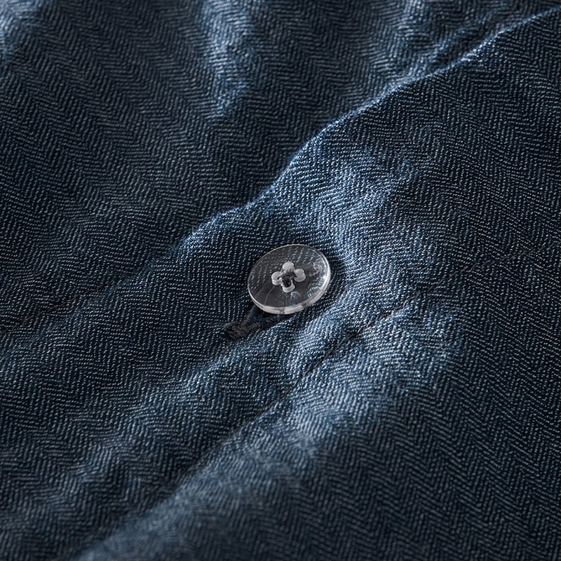 Mark Tuckey Herringbone Dark Indigo Quilt Cover