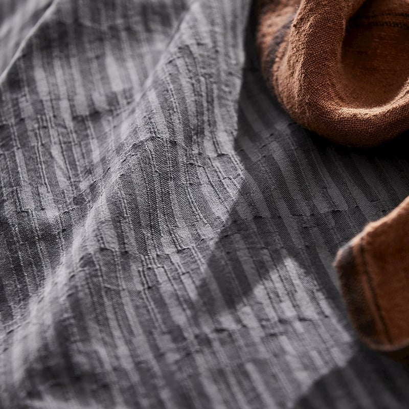 Mason Jacquard Steel Quilt Cover