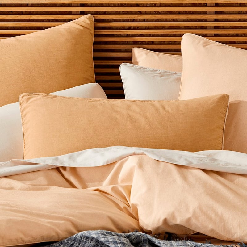 Organic Cotton Chambray Mustard Quilt Cover