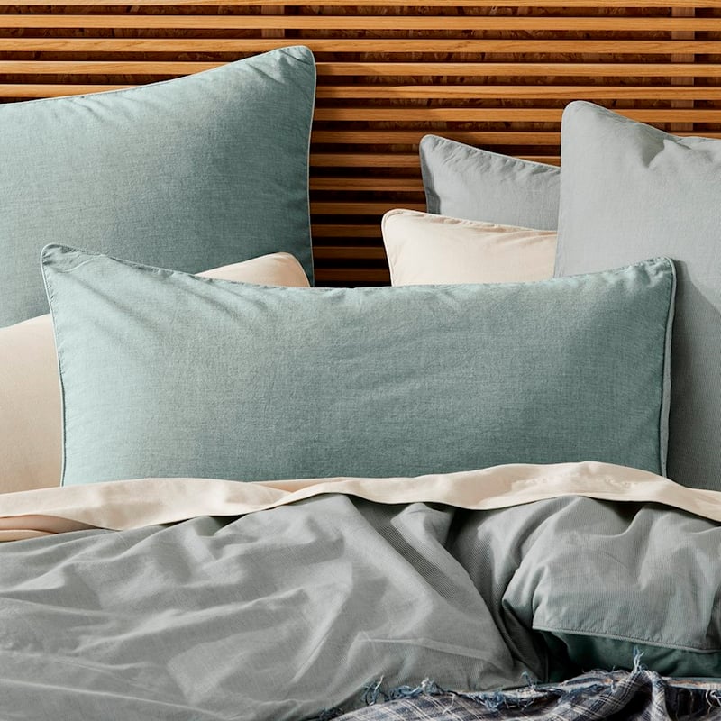 Organic Cotton Chambray Ocean Quilt Cover