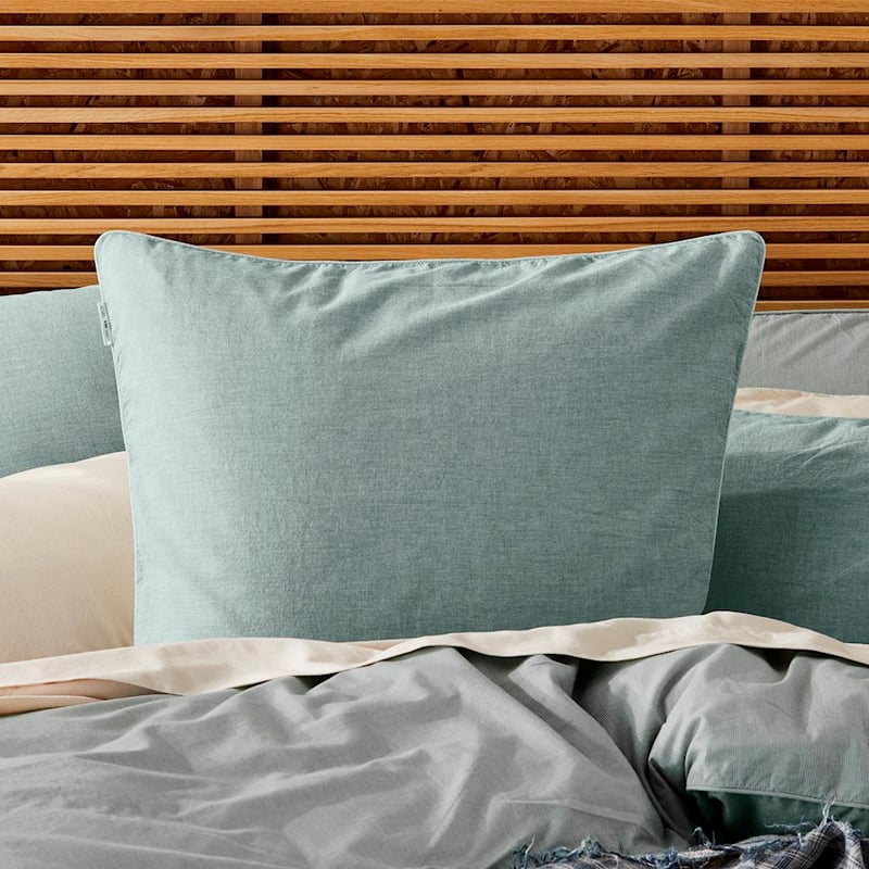 Organic Cotton Chambray Ocean Quilt Cover