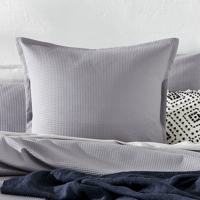 Tribeca Waffle Pewter Quilt Cover Set