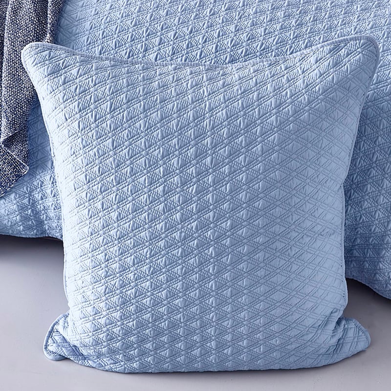 Prague Quilt Cover Blue Fog