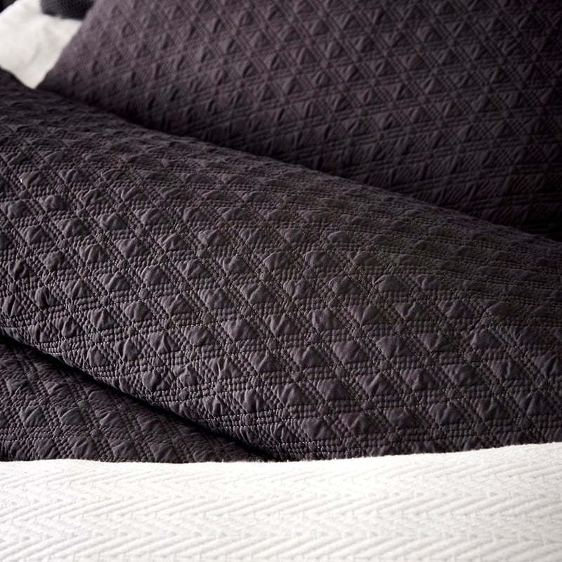 Prague Quilt Cover Coal 