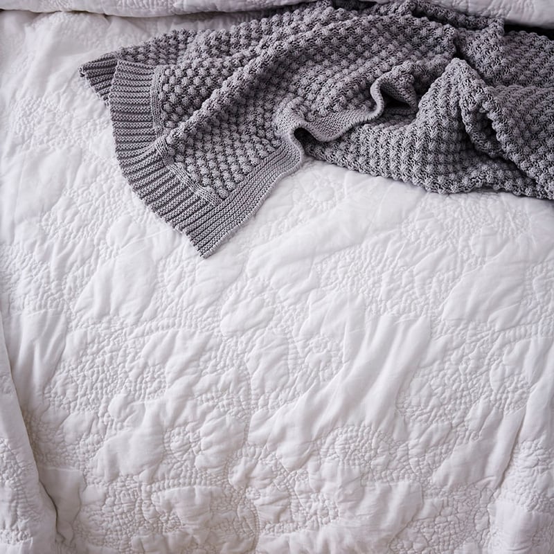 Maison Toulouse Bedlinen Queen-King White Coverlet