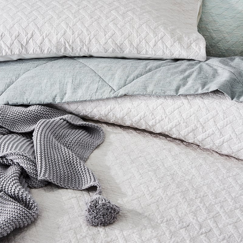 Thompson Quilted Quilt Cover Oatmeal