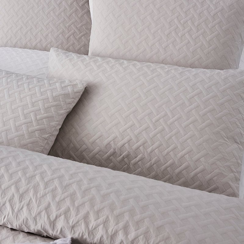 Thompson Quilted Bedlinen Std P/Case Rock Pair