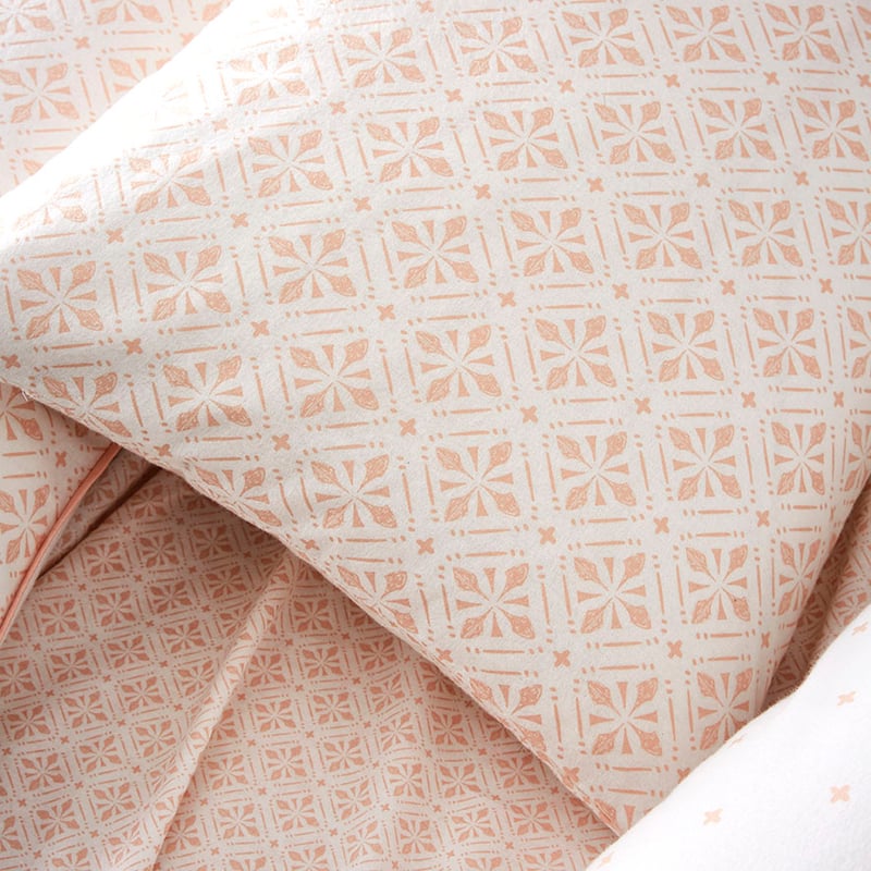 Tile Flannelette Quilt Cover Pink