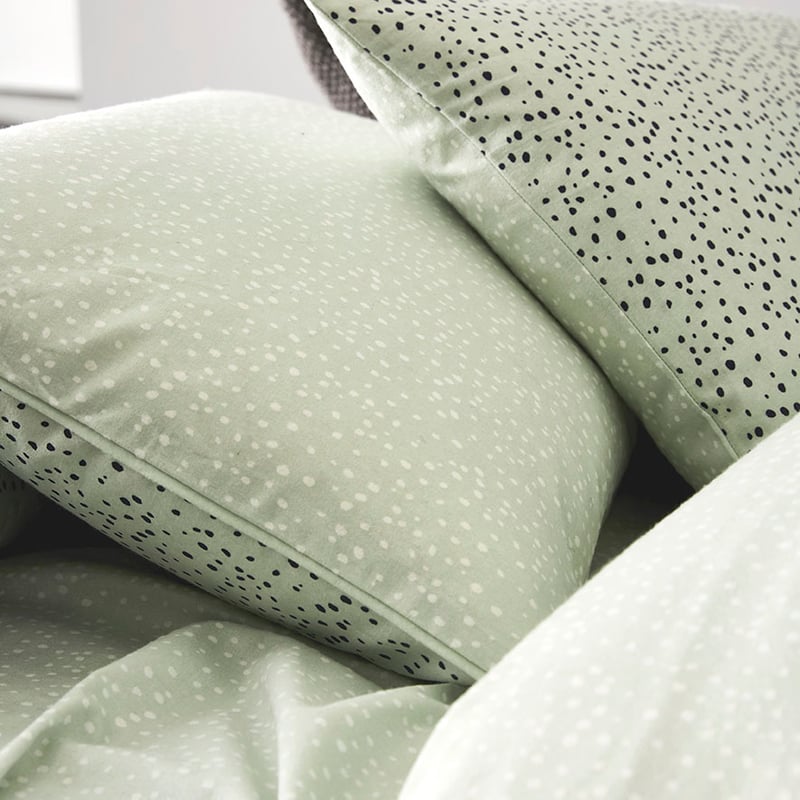 Spot Flannelette Quilt Cover Set Sky