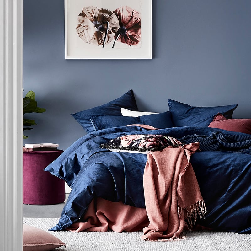 Luxe Velvet Quilt Cover Azure