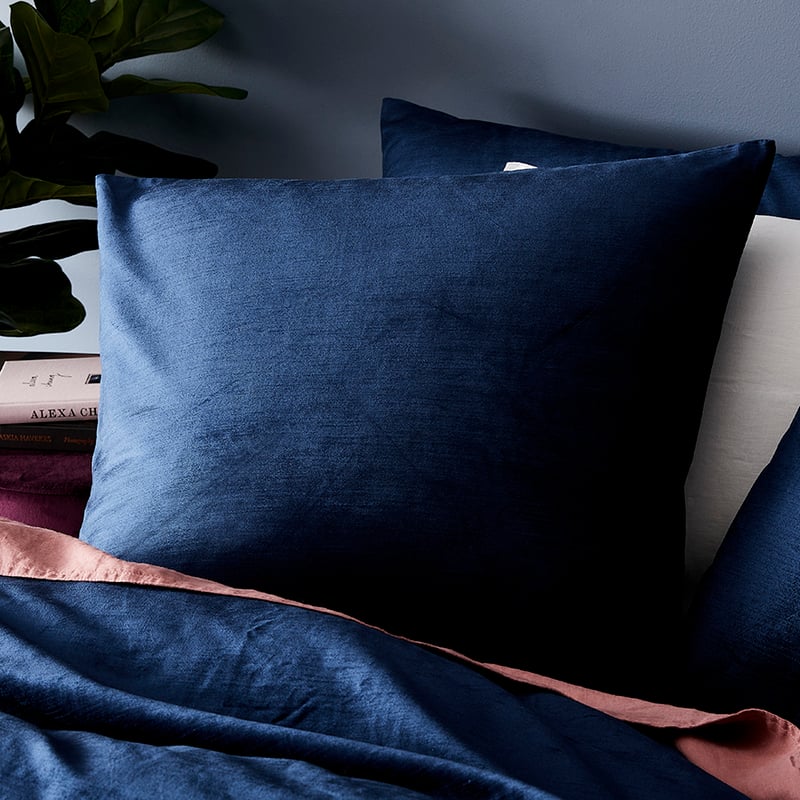 Luxe Velvet Quilt Cover Azure