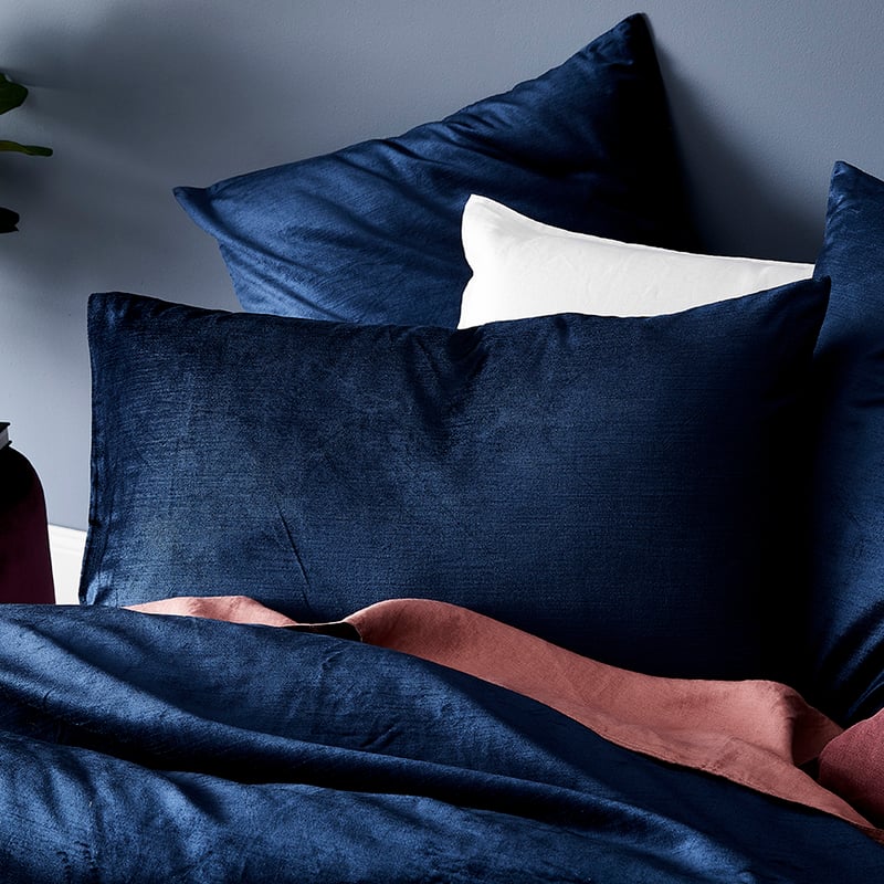 Luxe Velvet Quilt Cover Azure