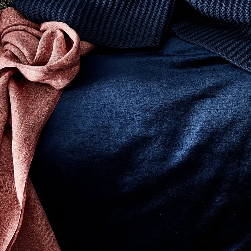 Luxe Velvet Quilt Cover Azure