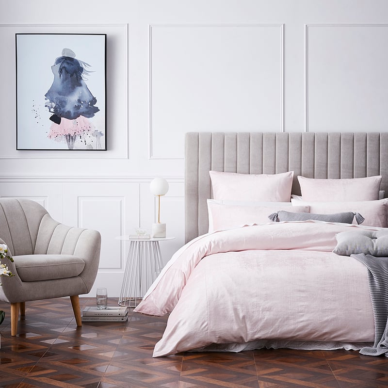 Luxe Velvet Quilt Cover Blush