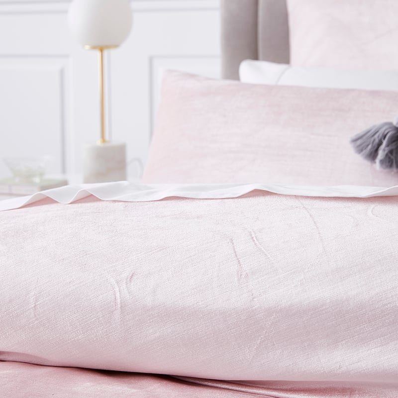 Luxe Velvet Quilt Cover Blush