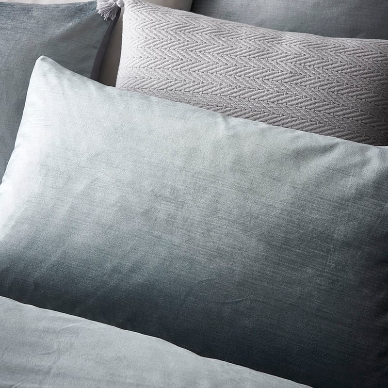 Luxe Velvet Quilt Cover Stone Duck Egg