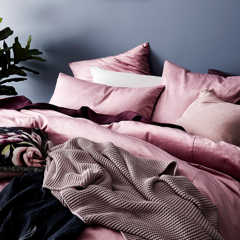 Luxe Velvet Quilt Cover Dusty Rose