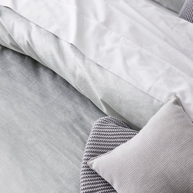 Luxe Velvet Quilt Cover Silver