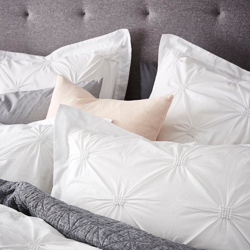 Coco Quilt Cover Set White