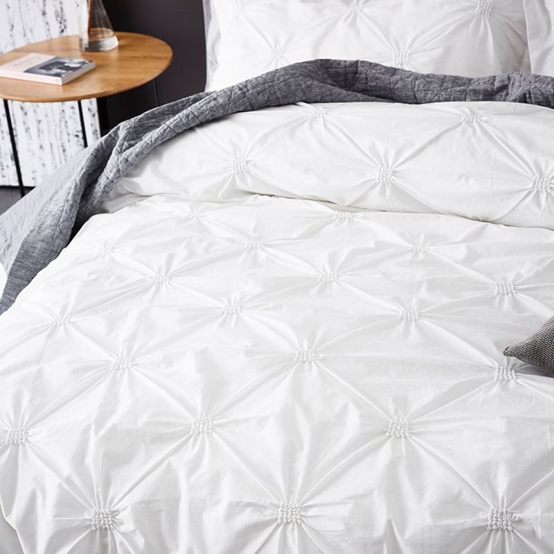 Coco Quilt Cover Set White