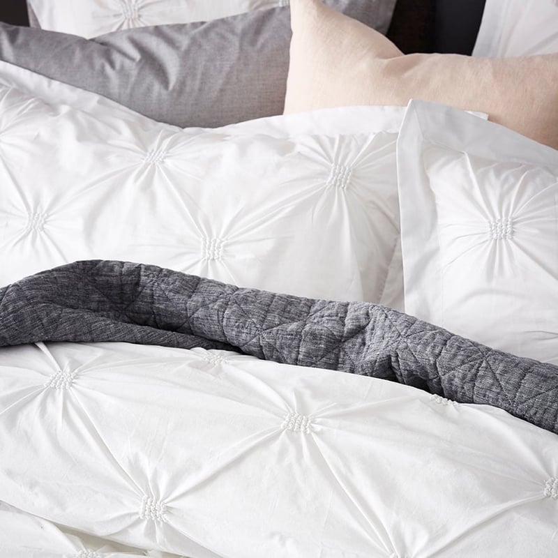 Coco Quilt Cover Set White