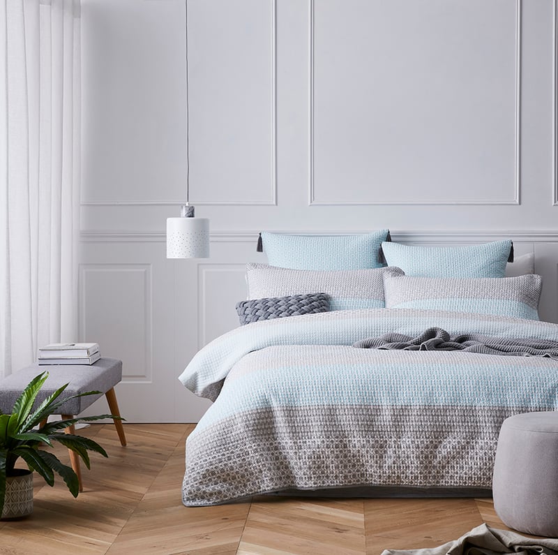 Baxter Quilt Cover Blue