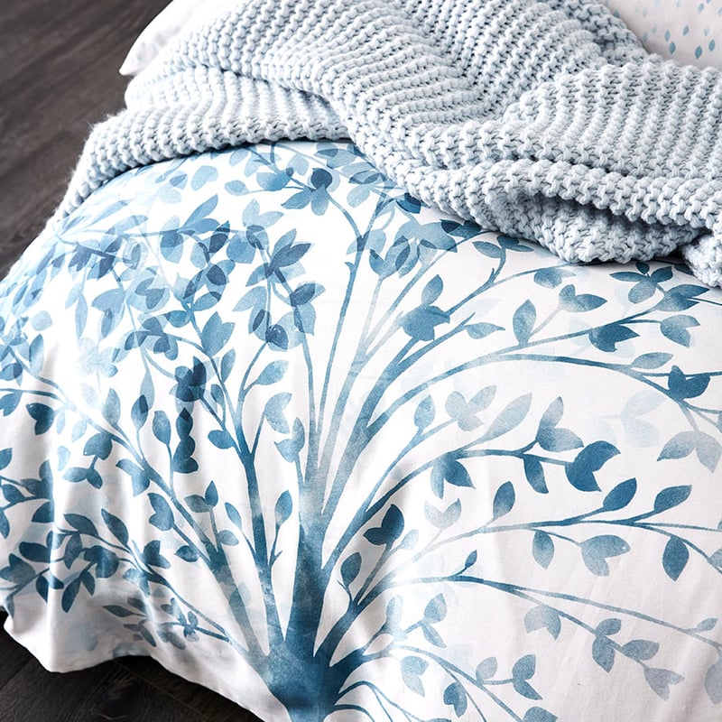 Koa Quilt Cover Set Blue