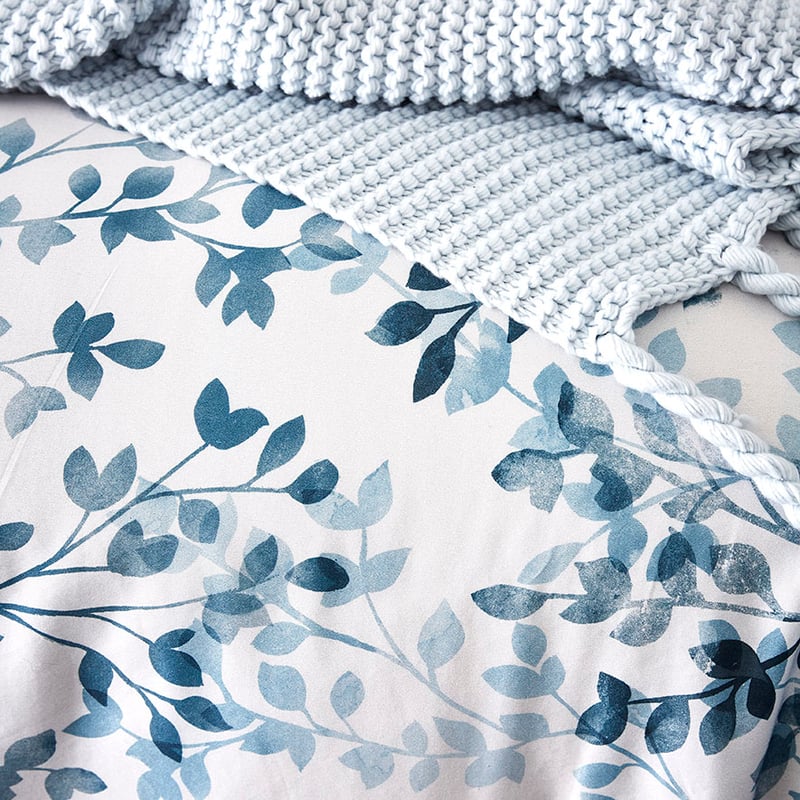 Koa Quilt Cover Set Blue
