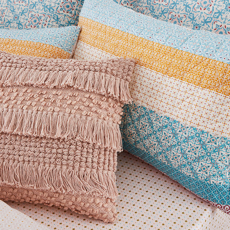 Jewel Quilted Quilt Cover Blue