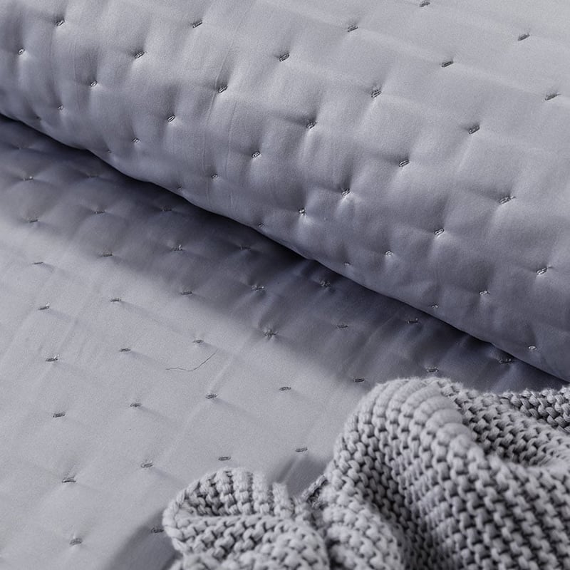 Waldorf Satin Coverlet Mist