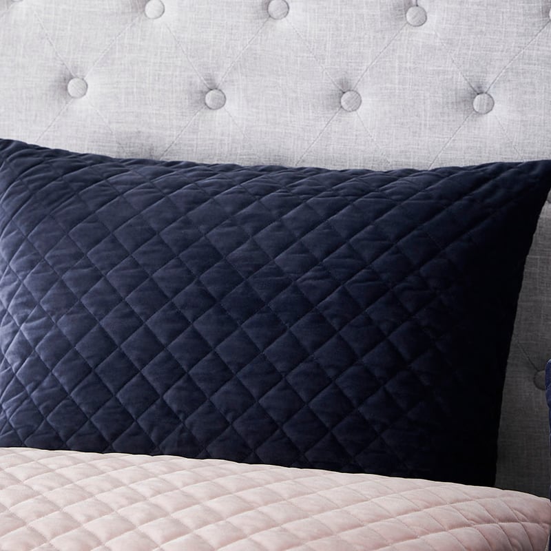 Blake Quilted Velvet Quilt Cover Peacock