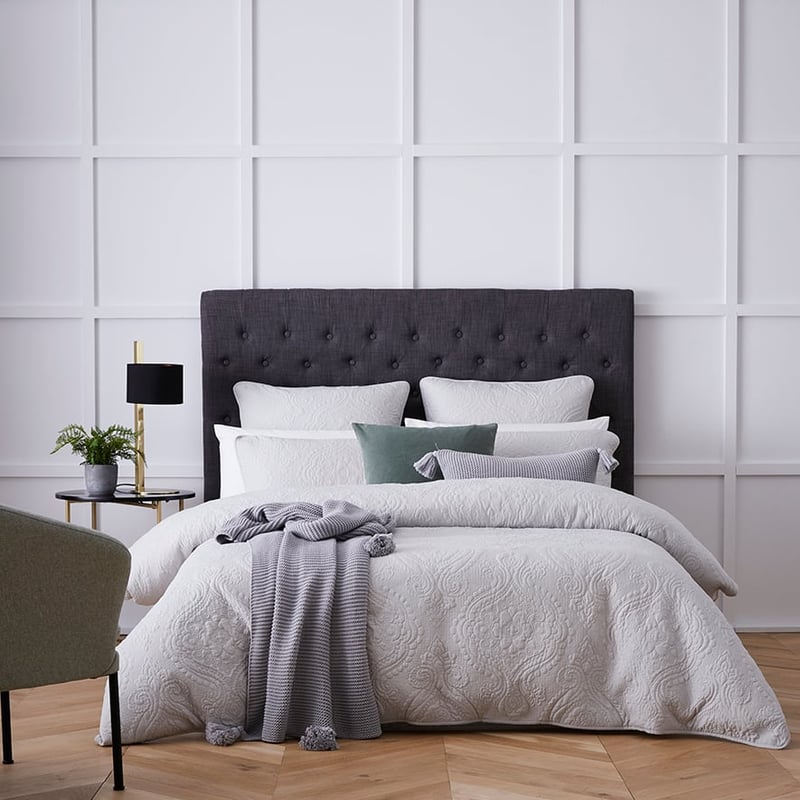 Abigail Quilted Quilt Cover Glacier