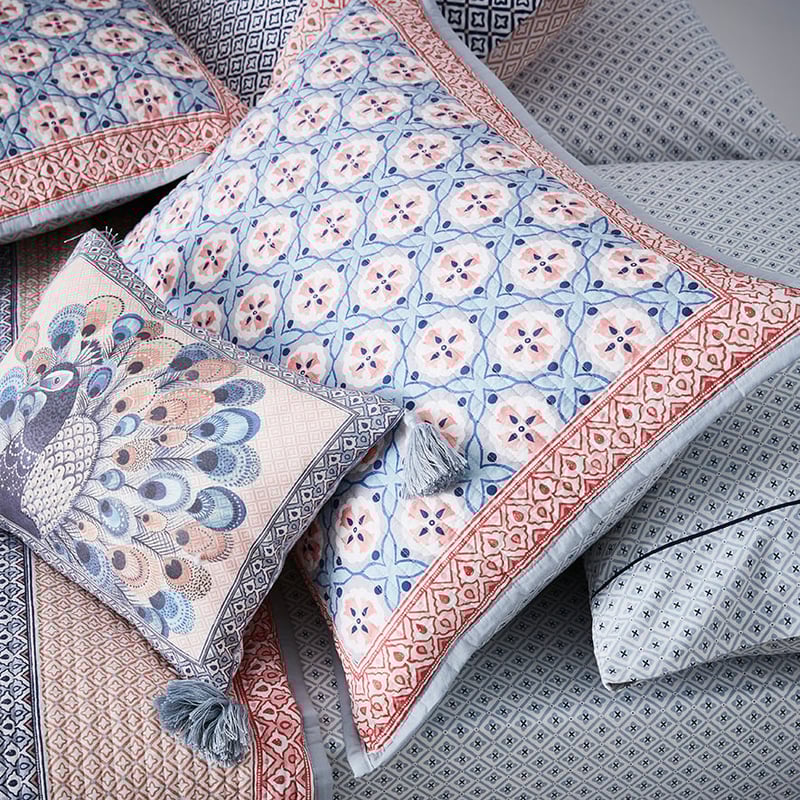 Kashmir Quilted Quilt Cover Peach