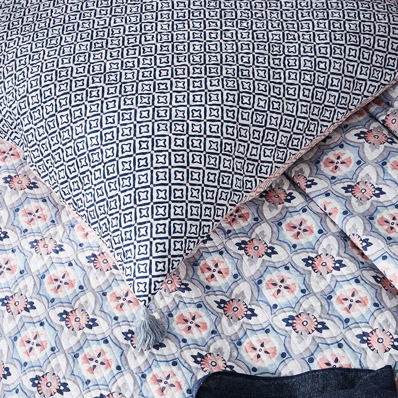 Kashmir Quilted Quilt Cover Peach