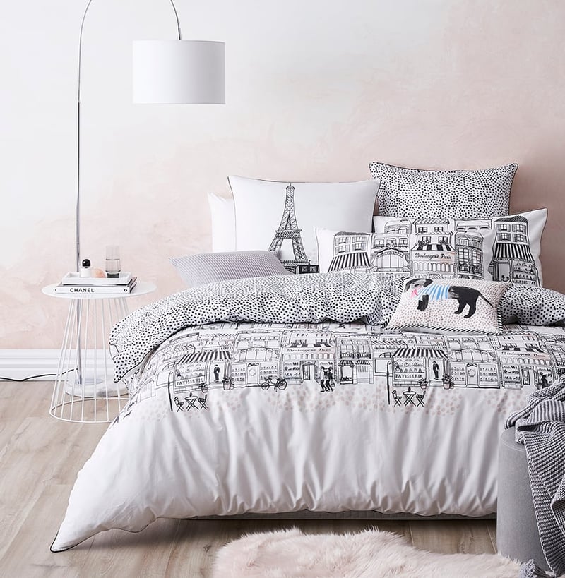 Bonjour Natural Quilt Cover Set