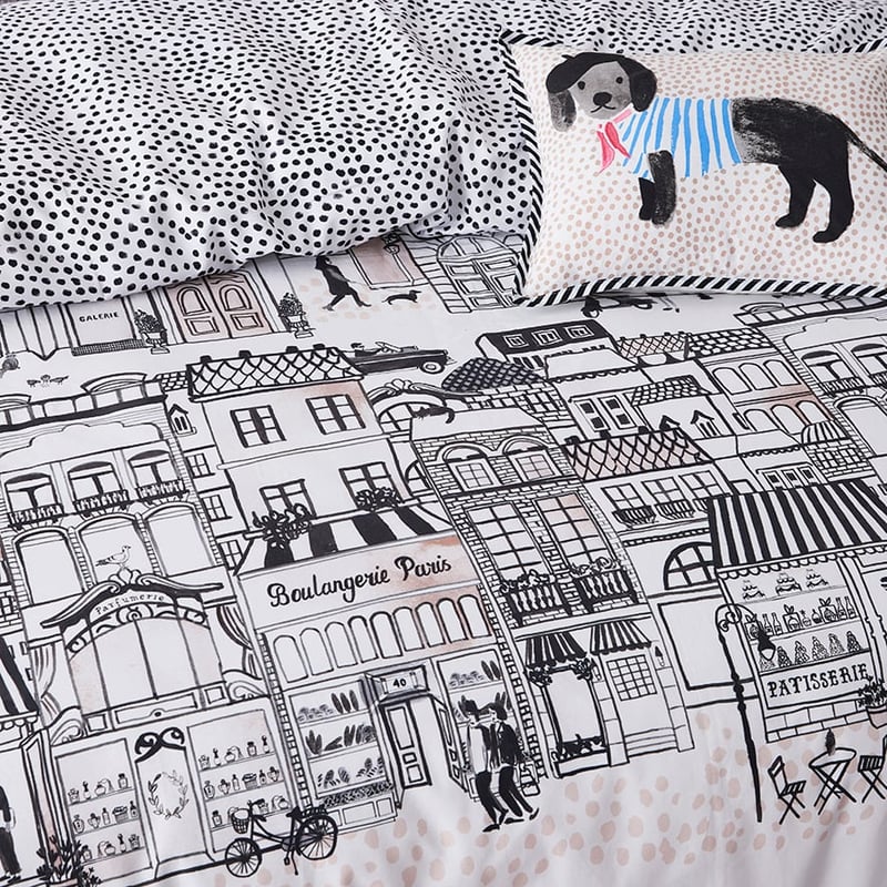 Bonjour Natural Quilt Cover Set