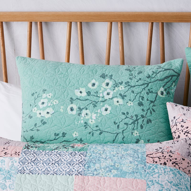 Wabi Sabi Quilted Sage Quilt Cover