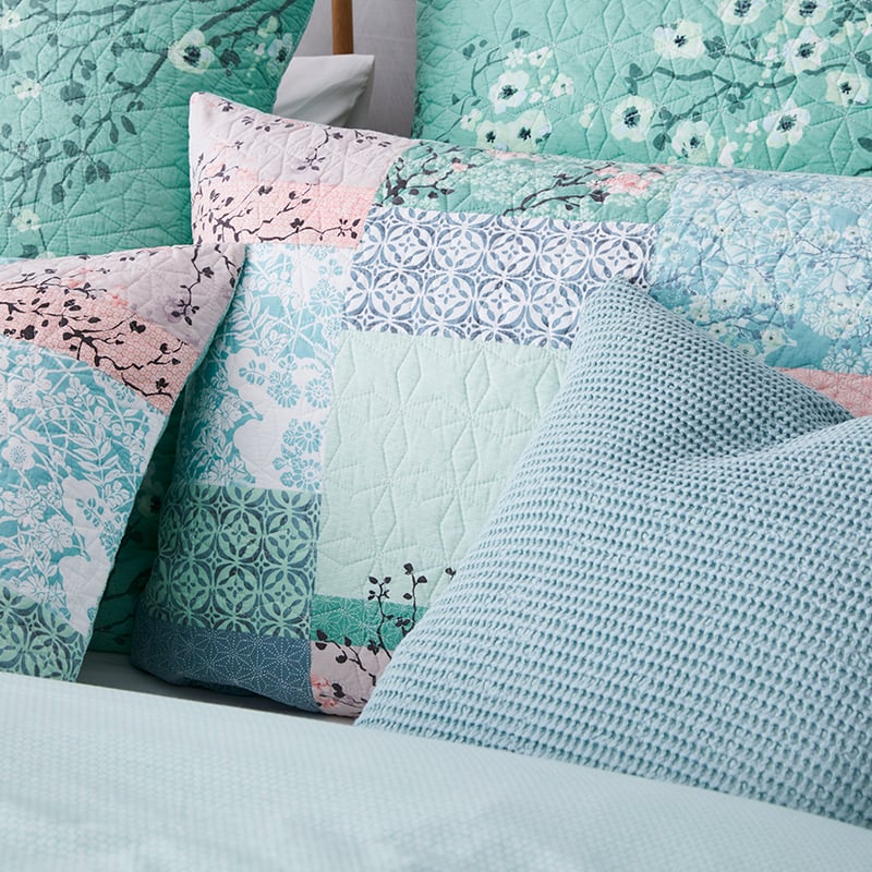 Wabi Sabi Quilted Sage Quilt Cover