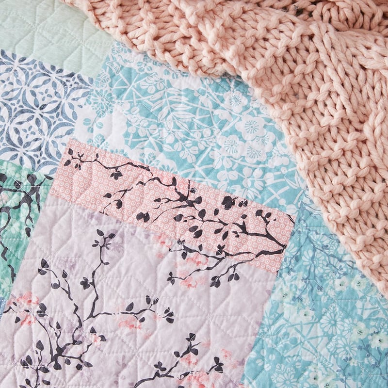 Wabi Sabi Quilted Sage Quilt Cover