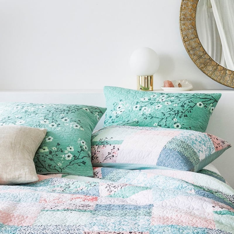 Wabi Sabi Quilted Sage Quilt Cover