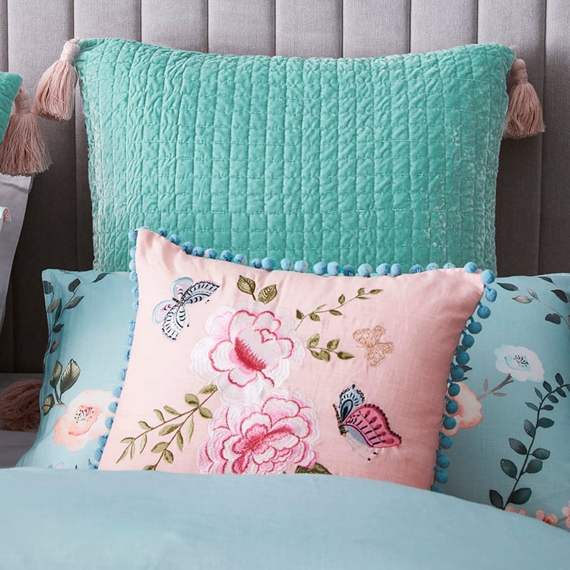 Chinoiserie Quilt Cover Set Duck Egg